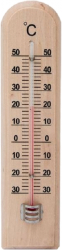 Termometru pentru perete din lemn 19 cm Maro 
