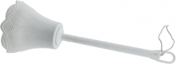 Tija ceramica cu dulie E27 230V 10A lungime 22.5 cm Alb 