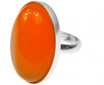 Inel argint reglabil masiv cu jad galben 25x18 MM 