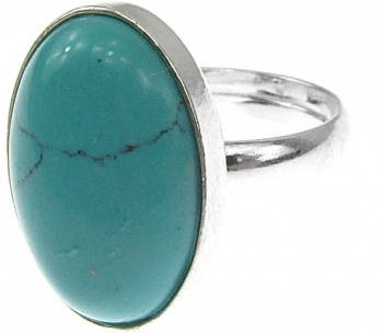Inel argint reglabil turcoaz 18x13 MM 
