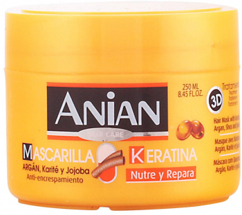 Masca de par cu efect reparator Anian Keratina Liquida 250 ml 