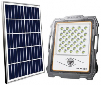 Proiector LED cu Panou Solar KlaussTech 600W Telecomanda Compact si Ergonomic Consum Scazut de Energie Negru 