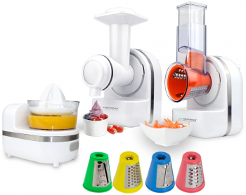 Robot de bucatarie multifunctional Panzanella 3 in 1 razatoare preparare inghetata storcator citrice 