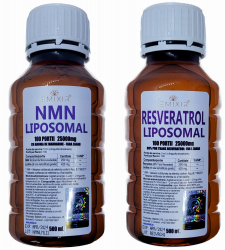 Pachet NMN lipozomal 25.000 mg fara zahar 100 portii 500ml Nicotinamide Mononunucleotide Liposomal Resveratrol lipozomal 25.000 mg fa