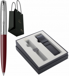 Pix Parker 51 Royal Burgundy CT Personalizat prin Gravura Laser in Cutie cu Etui Focus Collection si punga Parker 