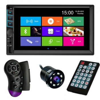 MP5 Player Techstar® 7055 2DIN Camera Marsarier Ecran HD Touch 7 inch Comenzi Volan Telecomanda MirrorLink 