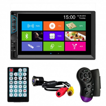 MP5 Player Techstar® 7060 2DIN Camera Marsarier Ecran HD Touch 7 inch Comenzi Volan Telecomanda MirrorLink 