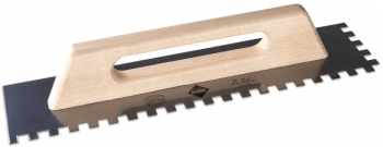 Gletiera dintata cu maner din lemn 48cm 12mm - RUBI-73973 