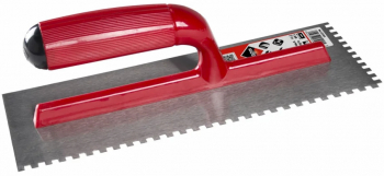 Gletiera dintata cu maner plastic 28cm 6mm - RUBI-25903 