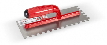 Gletiera dintata cu maner plastic 28cm 10mm - RUBI-25906 