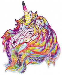 Puzzle 2D Colorat Unicorn Stralucitor Wood Trick 176 piese 