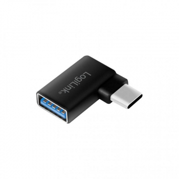 Adaptor Logilink 1x USB-C Male - 1x USB Female 90 grade negru 