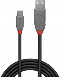 Cablu periferice LINDY Anthra USB 2.0 Male tip A - microUSB 2.0 Male 2m negru-gri 