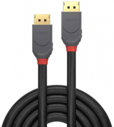 Cablu video LINDY Anthra DisplayPort Male - DisplayPort Male v1.2 5m negru-gri 