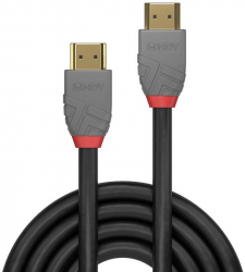 Cablu video LINDY Anthra HDMI Male - HDMI Male v2.0 10m negru-gri 