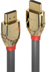 Cablu video LINDY Gold HDMI Male - HDMI Male v2.0 7.5m gri-auriu 