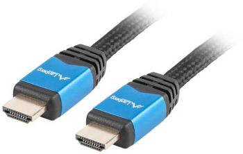 Cablu video Lanberg HDMI Male - HDMI Male v2.0 1.8m negru-albastru 