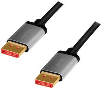 Cablu video Logilink DisplayPort Male - DisplayPort Male v1.4 2m negru-gri 
