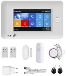 PGST Kit sistem de securitate cu alarma PG-106 Conexiune Wi-Fi & GSM Control vocal Display 4.3 inch 