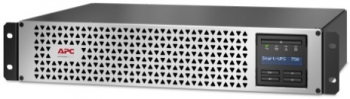 UPS 750VA 600W Apc Line-interactive SMTL750RMI2UC cu management, 6x C13, 1x C14, 1x USB, Lithium-ion, LCD, Rack 2U, Negru/alb