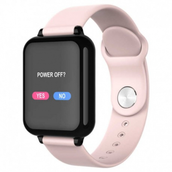 Ceas Smartwatch B57 Techstar® Waterproof Fitness Tracker Unisex Monitorizare Puls Bluetooth Roz 