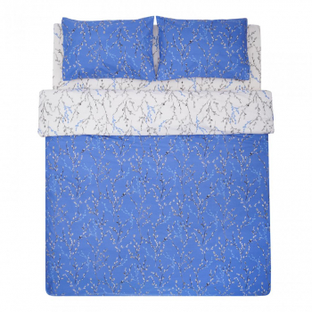 Lenjerie de pat dublu 4 piese bumbac 100 132 TC model Kim multicolor 