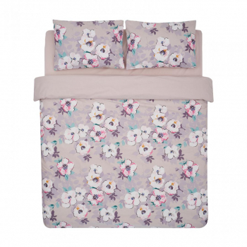 Lenjerie de pat dublu 4 piese bumbac 100 132 TC model Lea multicolor 