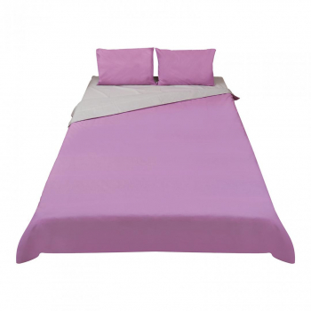 Lenjerie de pat dublu 4 piese bumbac 100 144 TC model Mov multicolor