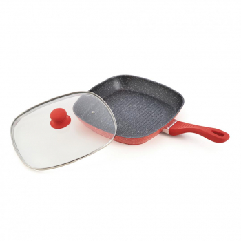 Tigaie Grill Heinner Orange Grays cu capac aluminiu 28X4cm HR-BET-OR28 
