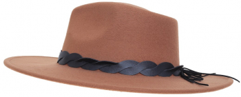 Palarie fedora din stofa PAMI PD-0522-52 58 cm Maro 