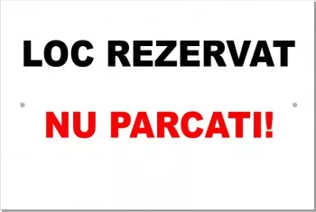 Placuta parcare aluminiu 30x20 cm 