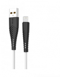 Cablu cu Incarcare Rapida si Transmitere de Date Compatibil cu Apple iPhone Lightning Vdenmenv D19L Alb/Negru 