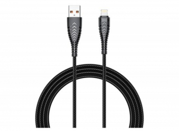 Cablu de Date si Incarcare Compatibil cu Lightning iPhone 8 Pini Veger V105 3A 1 2M Negru 