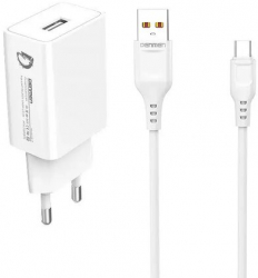 Incarcator Universal cu Incarcare rapida Cablu Micro USB 1 Metru 2.4A 12W Vdenmenv DC01V Alb 