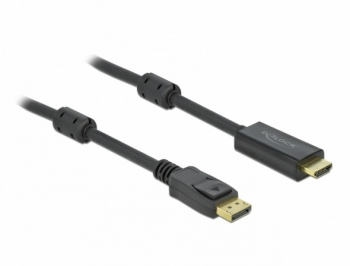 Cablu activ Delock 85956 DisplayPort 1.2 la HDMI 4K60Hz T-T 2m Negru 