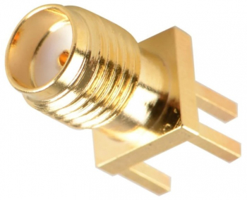 Conector RF SMA mama montaj pe margine PCB 1.6mm 