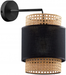 Aplica de perete ADVITI Lana 1P AD-LD-6236BE27T 60W E27 negru/maro 
