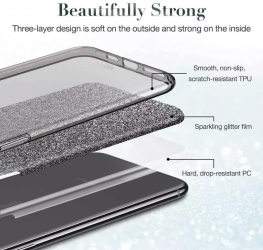 Husa Samsung Galaxy A32 5G Sclipici Albastru Silicon 