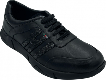 Pantofi casual pentru barbati 090 Piele naturala Negru 42 EU