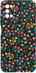 Husa Bestcase Compatibila Cu OPPO Reno 5 Pro 5G Flower Pattern rez la uzura Prot Cam Negru c-B 954 