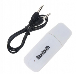 Receptor Audio Adaptor USB Techstar and reg A2DP cu Jack 3.5mm Transmitator AUX Alb 