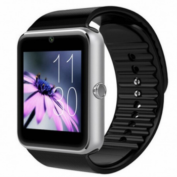 Smartwatch U-Watch GT08 Bluetooth Negru-Argintiu Compatibil SIM MicroSD 