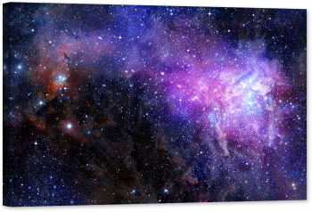Tablou luminos in intuneric GlowforHome Nebuloasa Galaxie planete spatiu cosmic univers 60 cm x 40 cm 
