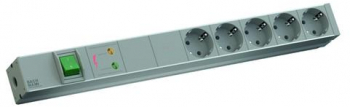 Prelungitor Bachmann 333.403 5 x Schuko 2m Gri 