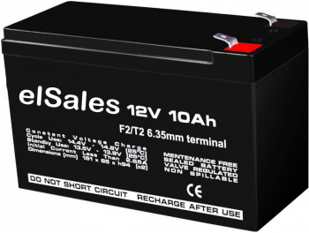 Acumulator Plumb-Acid elSales ELS-12V10A 12 Volti 10 Amperi pentru UPS-uri back-up PC jucarii boxe portabile echipamente electrice negru 