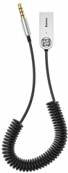 Adaptor audio auxiliar cu Bluetooth Baseus alimentare USB jack 3.5 mm microfon incorporat negru 
