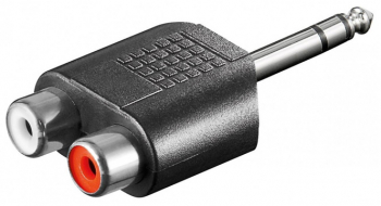 Adaptor Audio Jack 6.3 mm Tata Cu 2 RCA Mama 