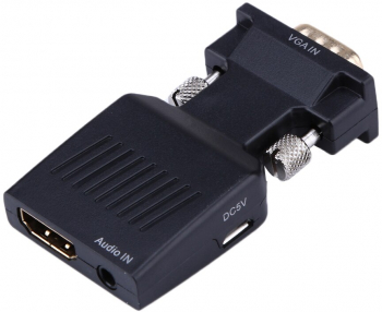 Adaptor-Convertor VGA-HDMI Intrare Audio Rezolutie maxima 1080p Negru 