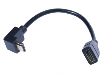 Adaptor HDMI tata 90 and deg -HDMI mama elSales ELS-AD90 lungime cablu 15 cm negru 