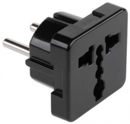 Adaptor Priza UK-UE Negru 